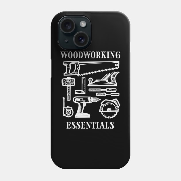 Woodworking Essentials - Carpenter's Basic Tools Phone Case by Malinda