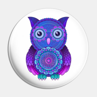 Mandala owl Pin