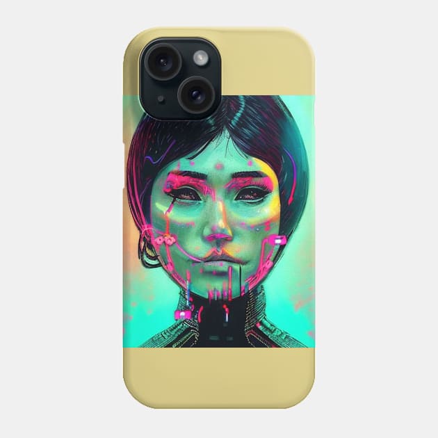 otaku girl anime face Phone Case by animegirlnft