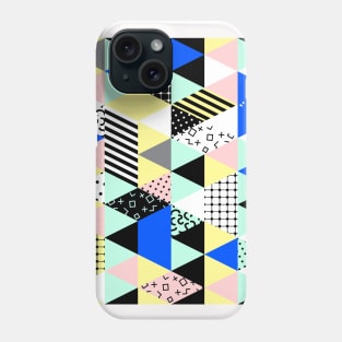 Memphis Style Neck Gator Triangles 80's Inspired 1980 Eighties Phone Case