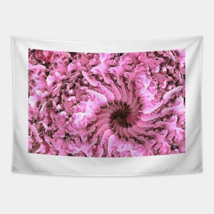 Whirly Swirl of Pink Petals Tapestry