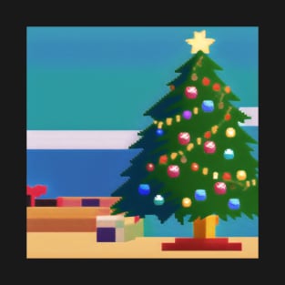 A picture of a christmas tree with presents around it T-Shirt