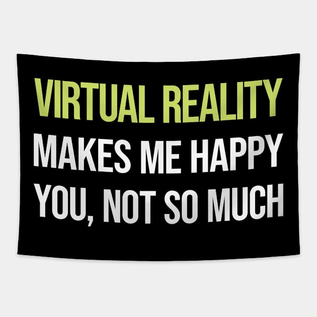 Funny Happy Virtual Reality VR Tapestry by symptomovertake