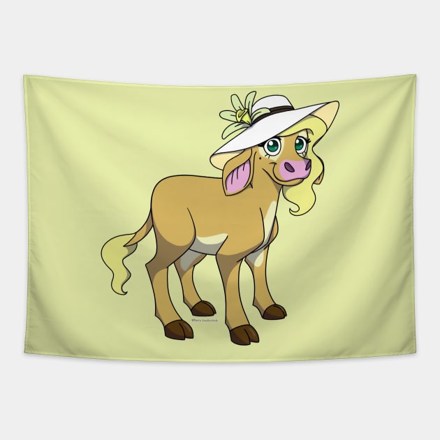 Vanna the Vanilla Cow - Original Tapestry by K-Tee's CreeativeWorks