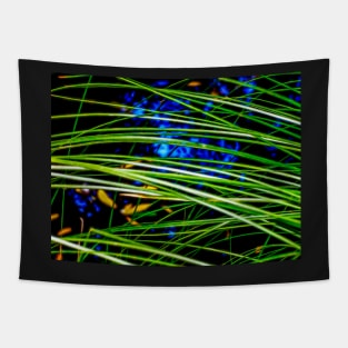 Blue Water and Green Leaves Tapestry