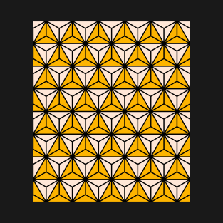 Art Deco Pattern No 57 - Yellow - Diamond Geometric Pattern T-Shirt