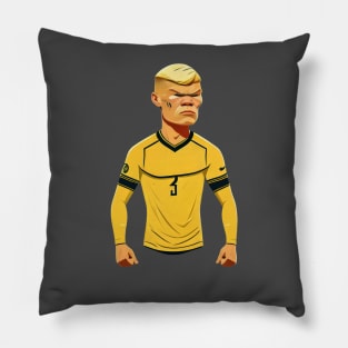 Caricature of Haaland Pillow