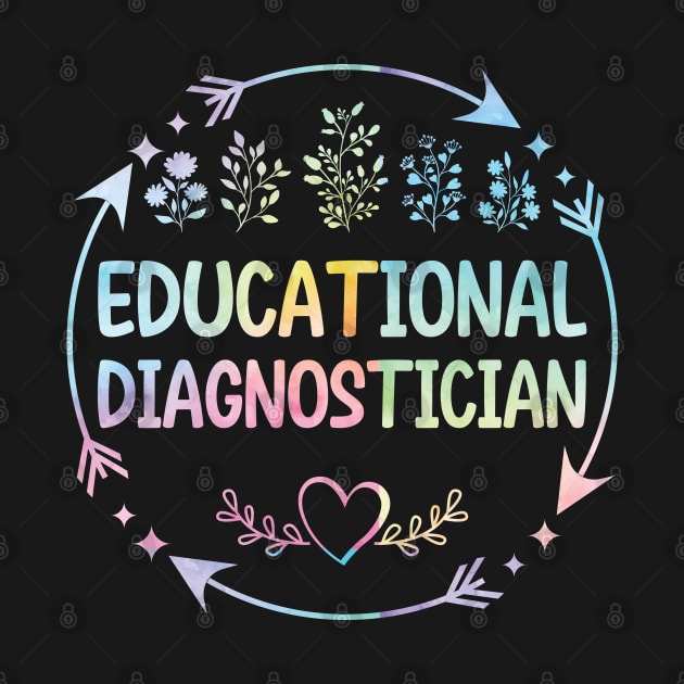 Educational Diagnostician cute floral watercolor by ARTBYHM