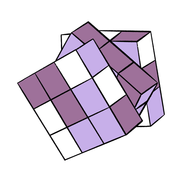 Purple Rubik’s cube illustration by Lshvsk