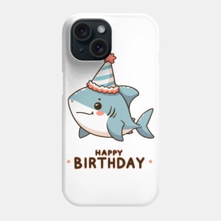Kawaii Happy Birthday Baby Shark Party Phone Case