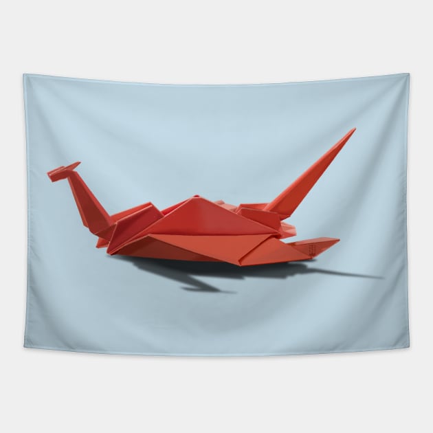 Origami Dragon Tapestry by rene-robinson3