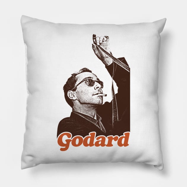 Jean-Luc Godard  † Retro Fan Art Pillow by unknown_pleasures