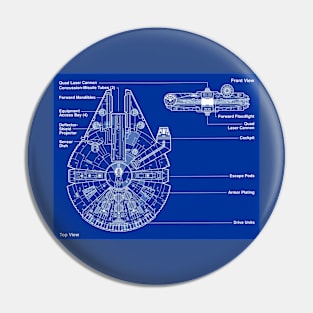 Loveable Rogue's Spaceship Blueprint Pin