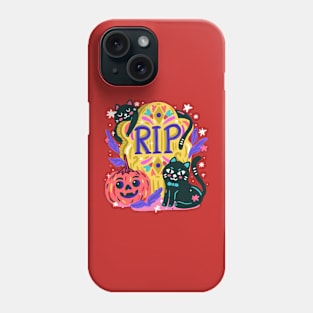 Cat Spooky RIP Halloween Phone Case