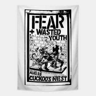 Fear / Wasted Youth Punk Flyer Tapestry