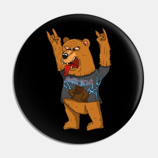 Heavy Metal Bear Pin