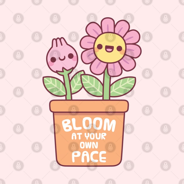 Cute Flower And Bud Bloom At Your Own Pace by rustydoodle