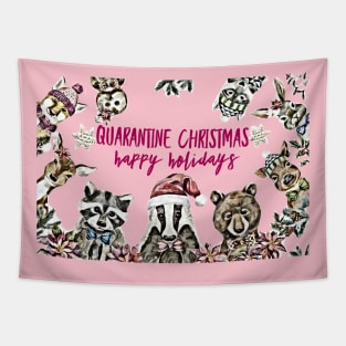 Quarantine Christmas (Forest animals) Tapestry