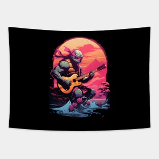 ninja turtle with a guitar Tapestry