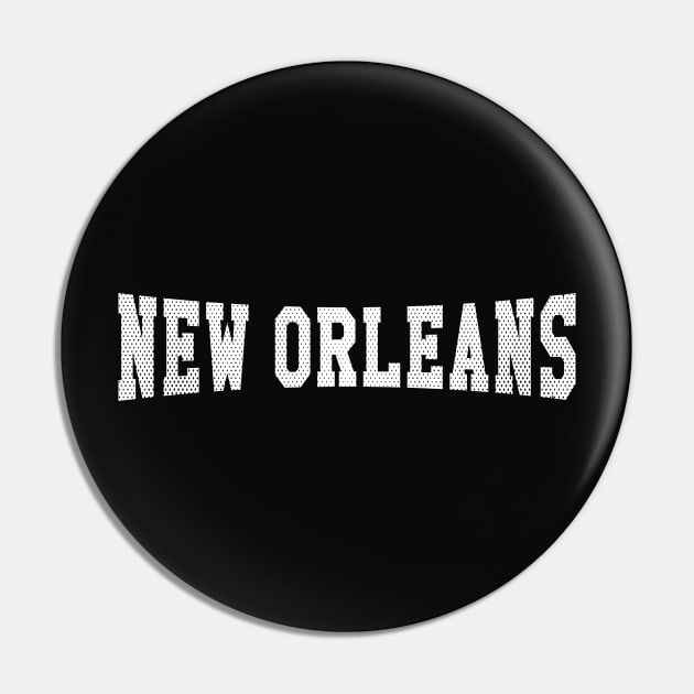 New Orleans, Louisiana - LA School Typography Pin by thepatriotshop