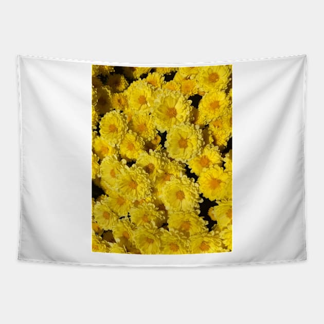 Mums yellow flowers Mother's day Tapestry by robrush47