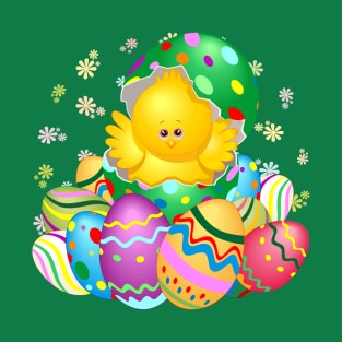 Easter Chick Cute Character T-Shirt