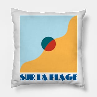 Sur la Plage - On the Beach Pillow