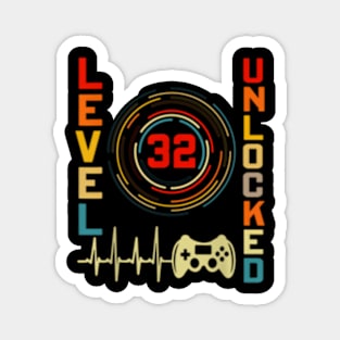 Level 32 Video 32th Birthday Magnet