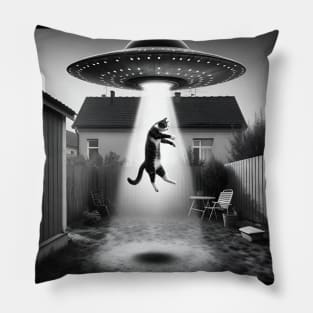 Cosmic Cat Abduction Pillow