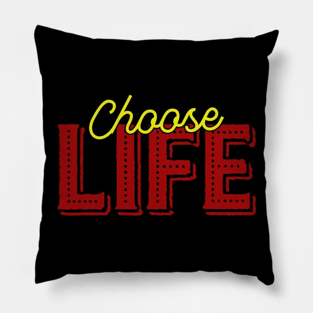 CHOOSE LIFE - WHAM! Pillow by Besex