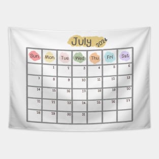 July 2024 Calendar Tapestry