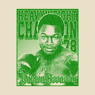 Larry Holmes Distressed Look Green T-Shirt