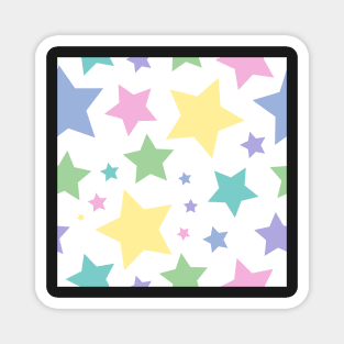 Pastel rainbow star print Magnet