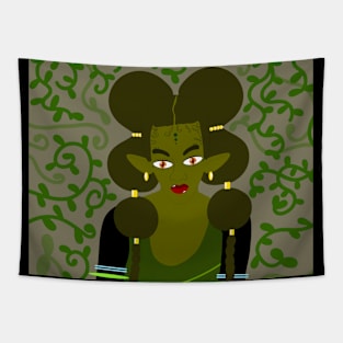 Green Alien Woman 03 Tapestry