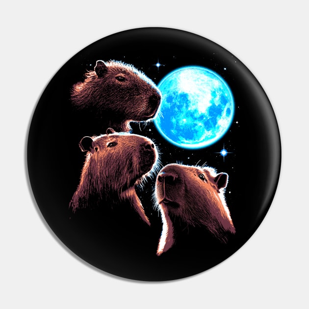 Three Capybara Moon Funny Capybara Meme Mystical Capybara Pin by vo_maria