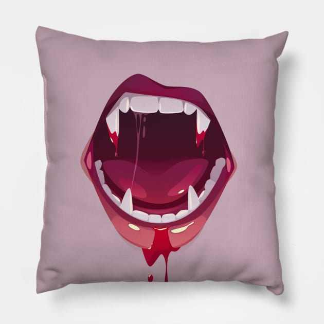 Vampire Girl Mask Pillow by noppo