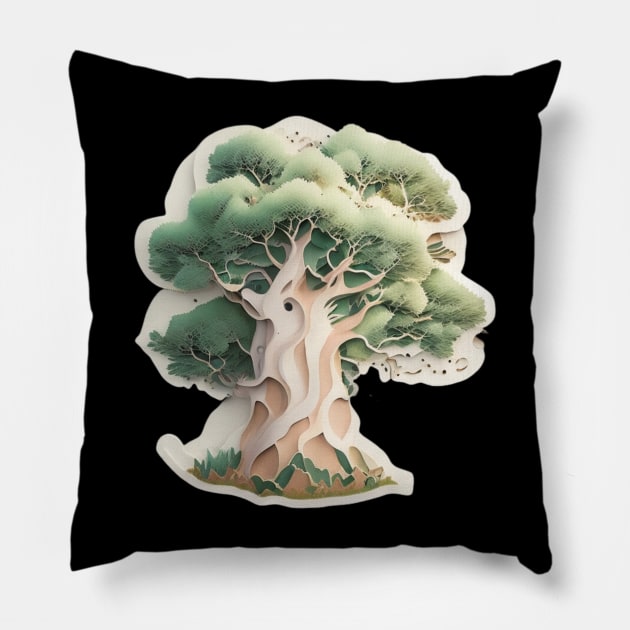 Mighty Oak Pillow by JennAshton