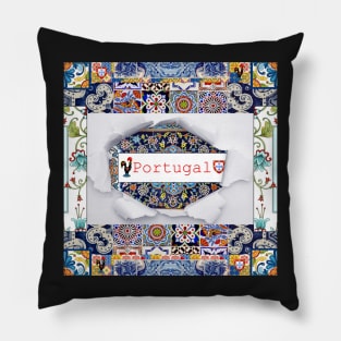 Portuguese folk art Pillow