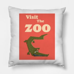 visit the zoo alligator Pillow