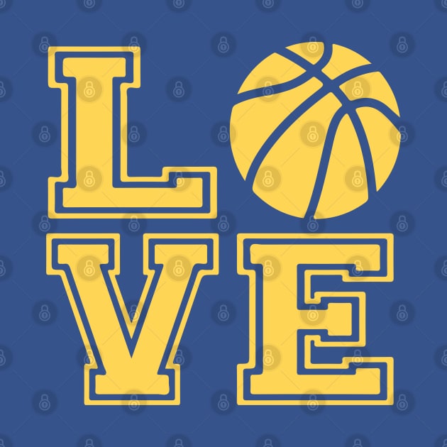 I Love Basketball - Gold Font by Hayden Mango Collective 