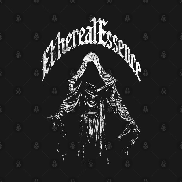 Medieval Cloaked Figure Dark Fantasy White by EtherealEssence