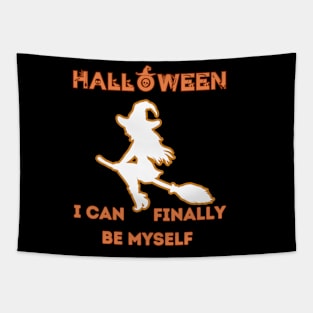 Funny Gifts for Halloween Witch Tapestry