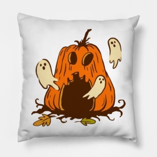 Halloween scary evil pumpkin funny pumpkin head Pillow