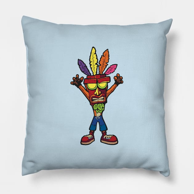 Wumpa Wonderland Pillow by RianSanto