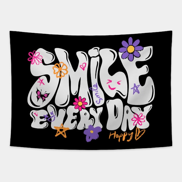 SMILE EVERY DAY Tapestry by SillyBearDesign