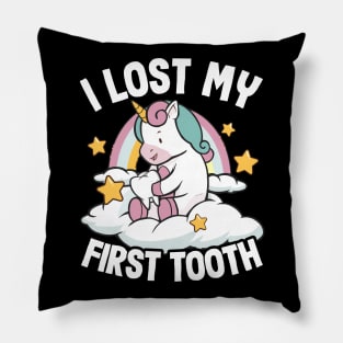 I Lost My First Tooth Tooth Fairy Cute Unicorn Pillow