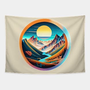 Sunset Serenity Peak Tapestry