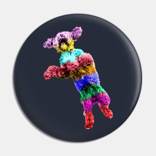 Crazy Rainbow Cockapoo Pin