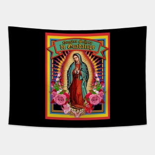 Virgin Mary of Guadalupe Holy Card Tapestry