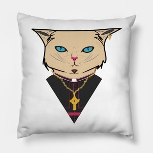 SkinnyCatzzz, What's your Persona. The priest cat Pillow